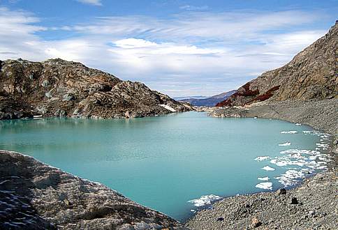 Laguna del Glaciar del Hielo Azul El Bolson Patagonia Argentina