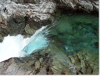 Cajon del Azul, pozones, El Bolson Patagonia Argentina