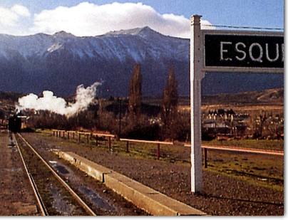 Tren llegando a la terminal de Esquel