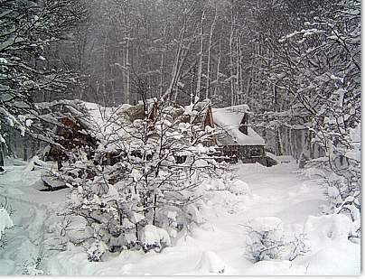 Refugio Hielo Azul en invierno